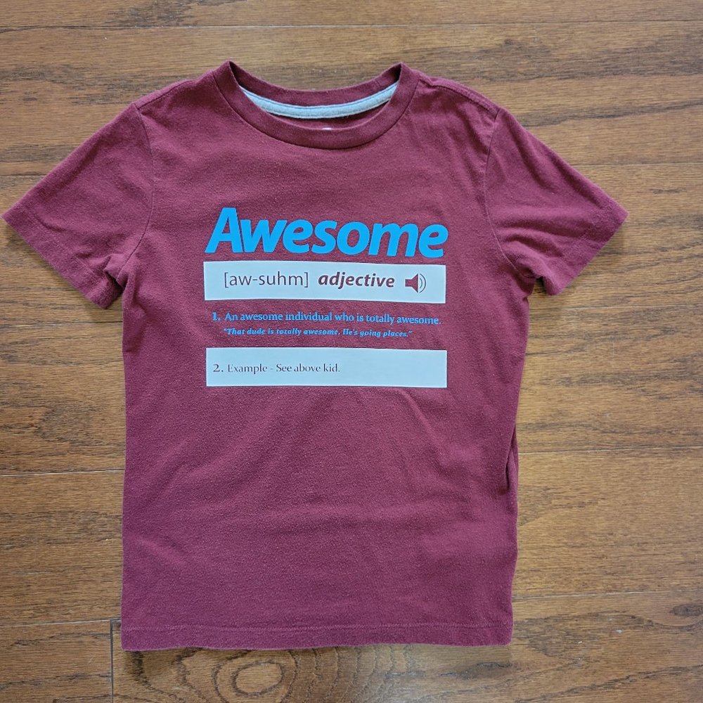 Burgundy Old Navy Awesome T Shirt - 6/7